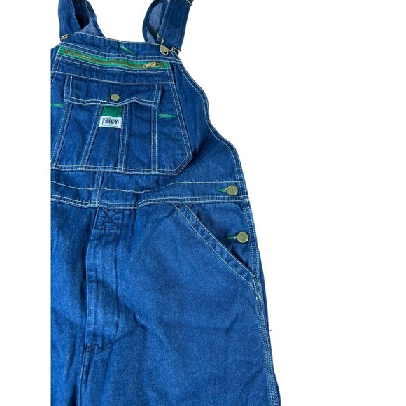 LIBERTY Overalls Blue Jean Denim Bib Sz 32x30 Farmer Carpenter Workwear Cotton - Picture 3 of 13
